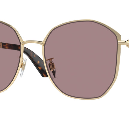 Burberry BE3153D Irregular Sunglasses  11097N-Light Gold 57-145-19 - Color Map Gold