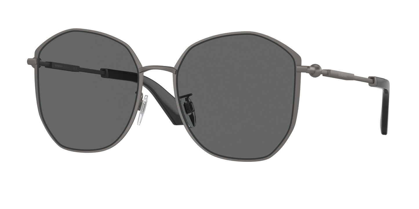 Burberry BE3153D Irregular Sunglasses  131687-Dark Grey 57-145-19 - Color Map Grey