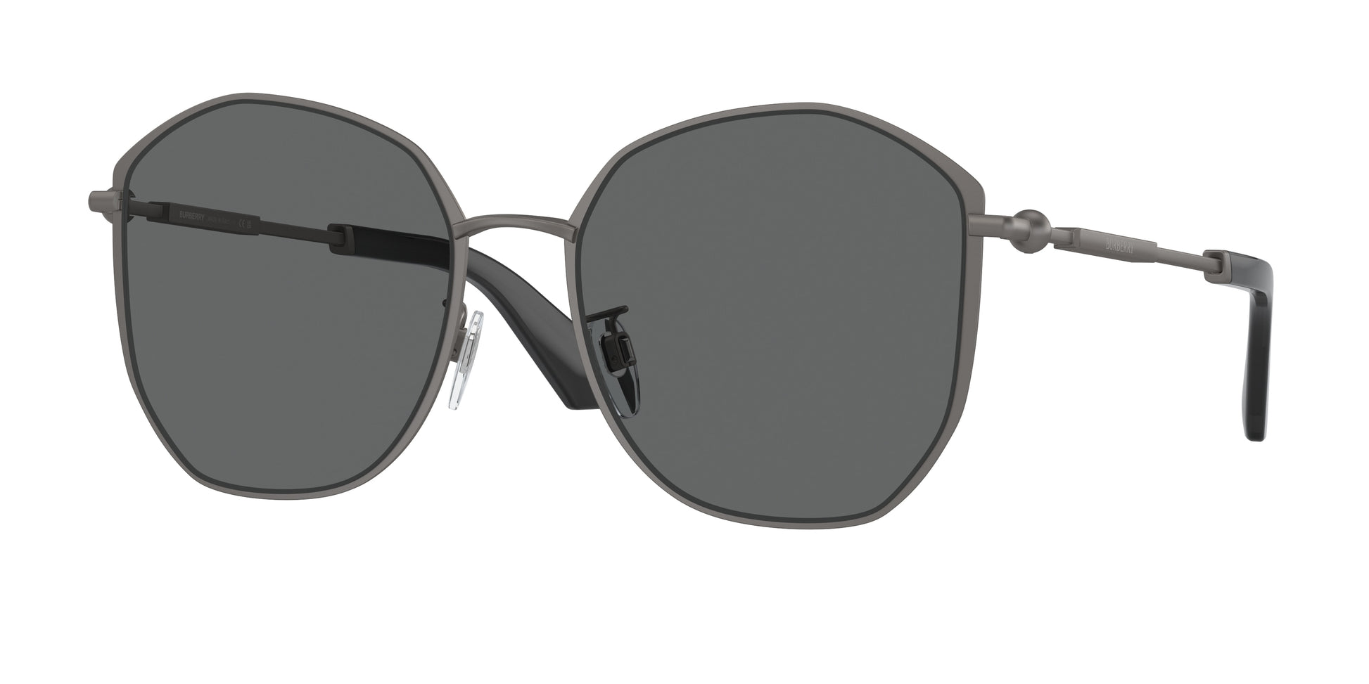 Burberry BE3153D Irregular Sunglasses  131687-Dark Grey 57-145-19 - Color Map Grey