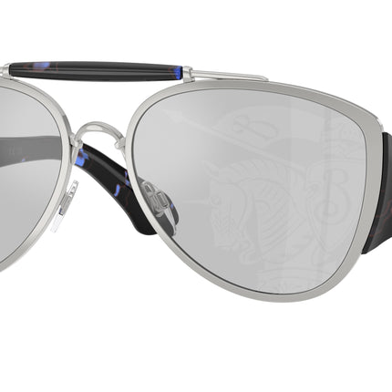Burberry BE3161 Pilot Sunglasses  100569-Silver 60-130-18 - Color Map Silver
