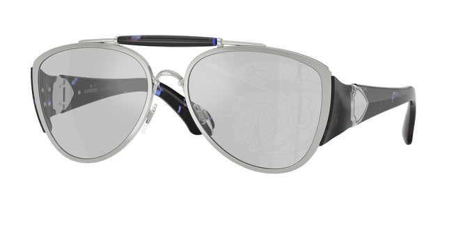 Burberry BE3161 Pilot Sunglasses  100569-Silver 60-130-18 - Color Map Silver