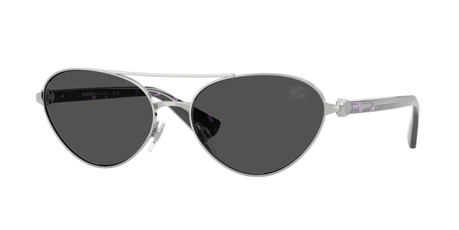 Burberry BE3165 Irregular Sunglasses  100587-Silver 58-140-17 - Color Map Silver
