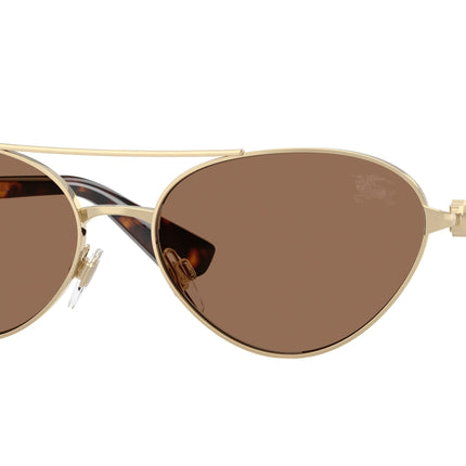 Burberry BE3165 Irregular Sunglasses  110973-Light Gold 58-140-17 - Color Map Gold
