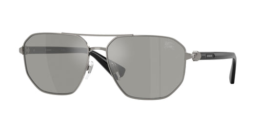 Burberry BE3166 Pilot Sunglasses  10036G-Gunmetal 60-140-15 - Color Map Grey