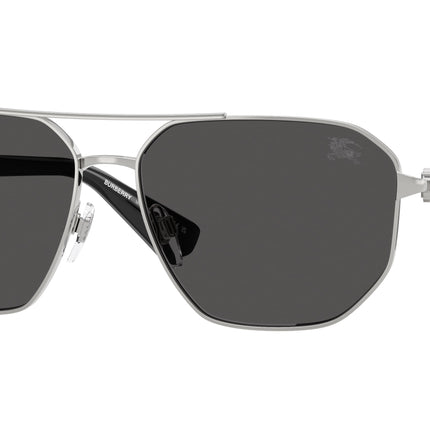 Burberry BE3166 Pilot Sunglasses  100587-Silver 60-140-15 - Color Map Silver