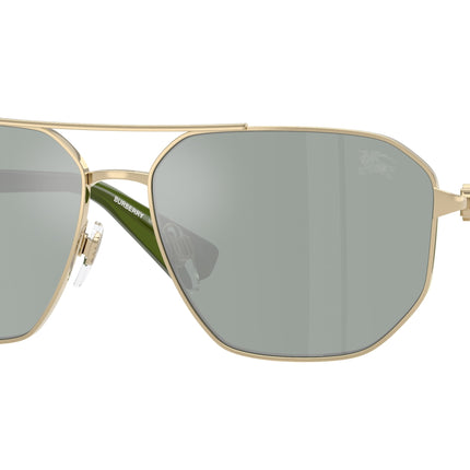 Burberry BE3166 Pilot Sunglasses  110982-Light Gold 60-140-15 - Color Map Gold