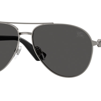 Burberry BE3167 Pilot Sunglasses  100387-Gunmetal 59-140-14 - Color Map Grey