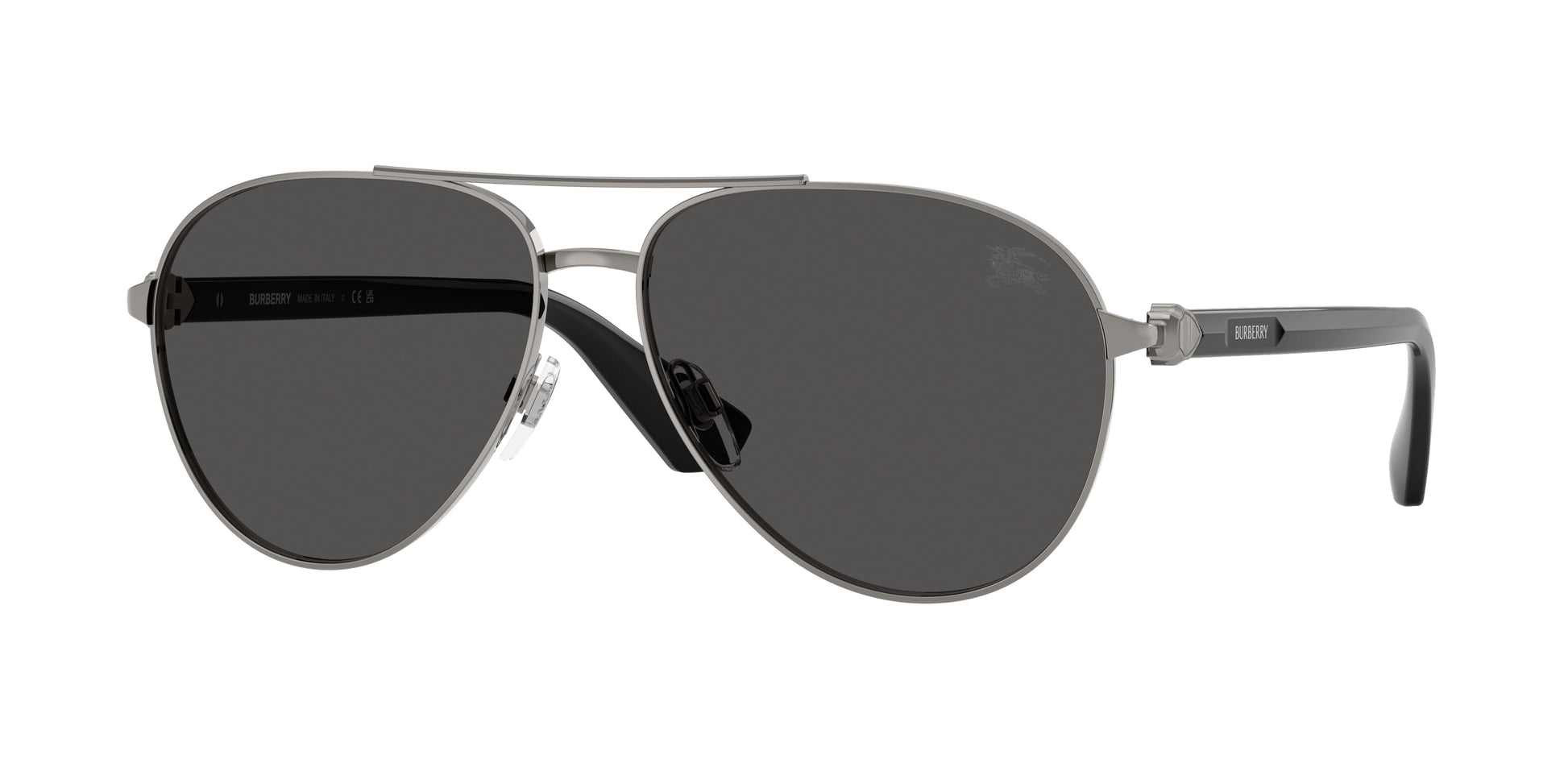 Burberry BE3167 Pilot Sunglasses  100387-Gunmetal 59-140-14 - Color Map Grey