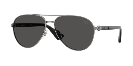 Burberry BE3167 Pilot Sunglasses  100387-Gunmetal 59-140-14 - Color Map Grey