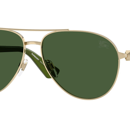 Burberry BE3167 Pilot Sunglasses  110971-Light Gold 59-140-14 - Color Map Gold
