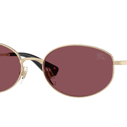 Burberry BE3169 Oval Sunglasses  11095Q-Light Gold 55-140-18 - Color Map Gold