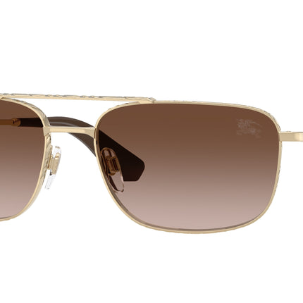 Burberry BE3170 Pilot Sunglasses  110913-Light Gold 59-145-17 - Color Map Gold