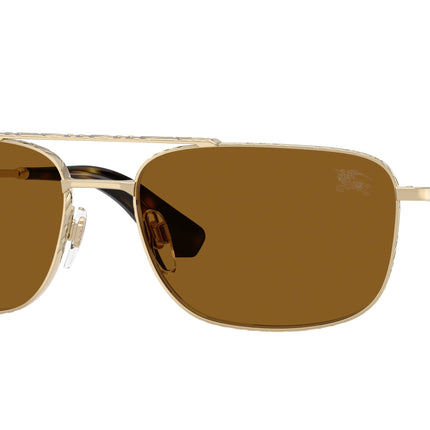 Burberry BE3170 Pilot Sunglasses  110983-Light Gold 59-145-17 - Color Map Gold