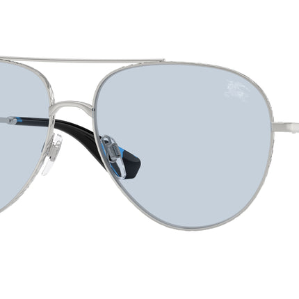 Burberry BE3172 Pilot Sunglasses  100572-Silver 59-145-15 - Color Map Silver