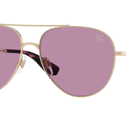 Burberry BE3172 Pilot Sunglasses  110969-Light Gold 59-145-15 - Color Map Gold