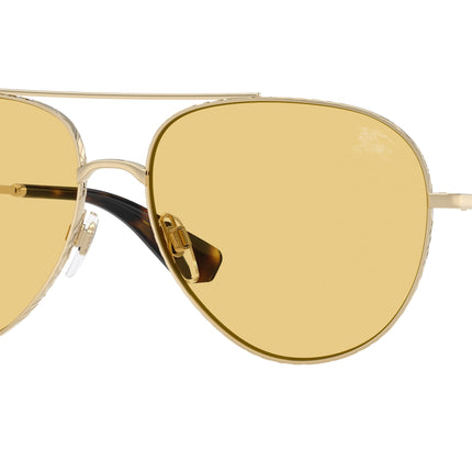 Burberry BE3172 Pilot Sunglasses  110985-Light Gold 59-145-15 - Color Map Gold