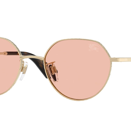 Burberry BE3173D Round Sunglasses  110984-Light Gold 51-145-19 - Color Map Gold