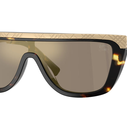 Burberry BE3174 Rectangle Sunglasses  13595A-Yellow Havana 0-145-129 - Color Map Tortoise