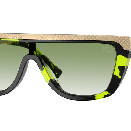 Burberry BE3174 Rectangle Sunglasses  13598E-Green Havana 0-145-129 - Color Map Green