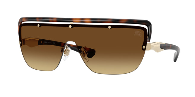 Burberry BE3175 Rectangle Sunglasses  110913-Dark Havana 0-135-144 - Color Map Brown