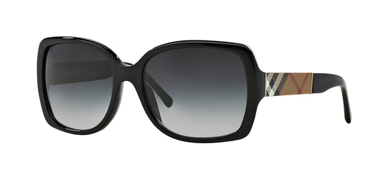 Burberry BE4160 Square Sunglasses  34338G-Black 58-135-17 - Color Map Black