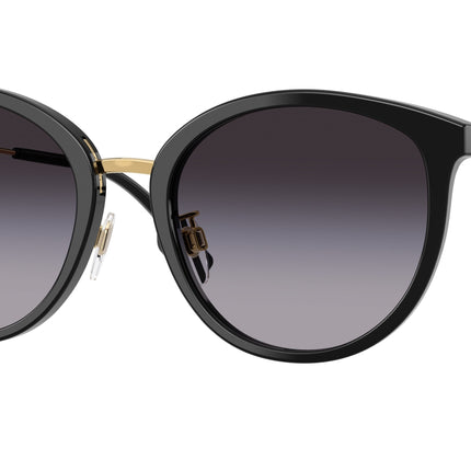 Burberry BE4289D Round Sunglasses  30018G-Black 56-145-20 - Color Map Black