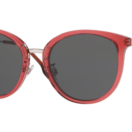 Burberry BE4289D Round Sunglasses  378987-Transparent Red 56-145-20 - Color Map Red