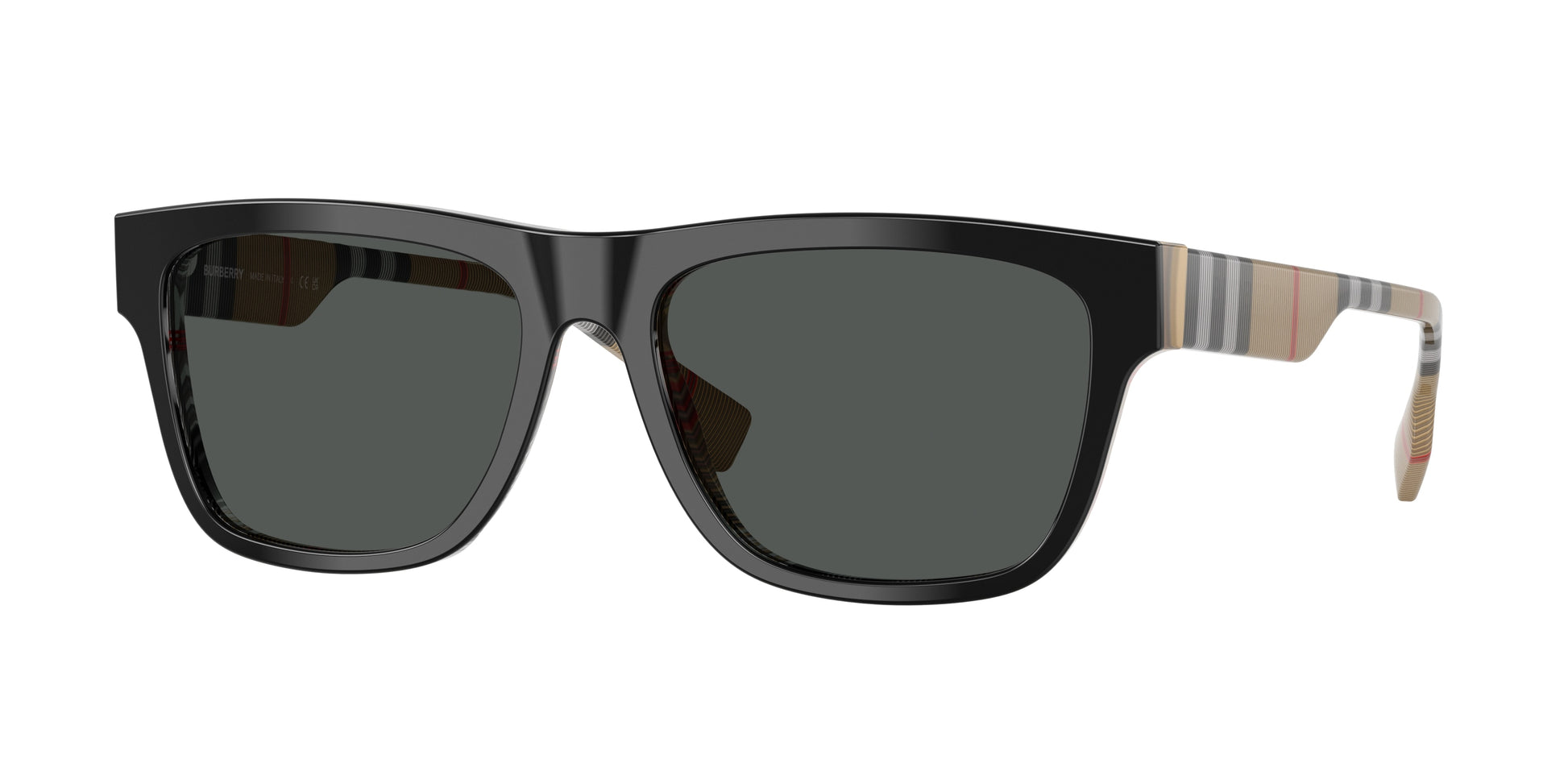 Burberry BE4293 Square Sunglasses  380687-Top Black On Vintage Check 56-145-17 - Color Map Black