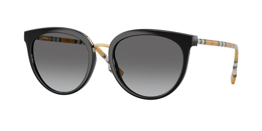 Burberry WILLOW BE4316 Phantos Sunglasses  385311-Black 54-140-19 - Color Map Black
