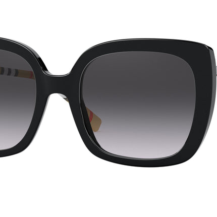 Burberry CAROLL BE4323F Square Sunglasses  38538G-Black 56-140-20 - Color Map Black
