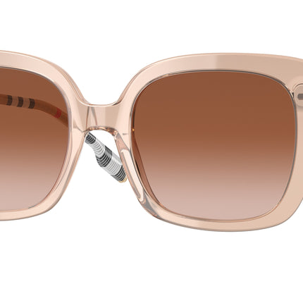 Burberry CAROLL BE4323F Square Sunglasses  400613-Peach 56-140-20 - Color Map Pink