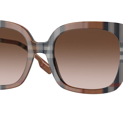 Burberry CAROLL BE4323 Square Sunglasses  400513-Brown Check 54-140-20 - Color Map Brown