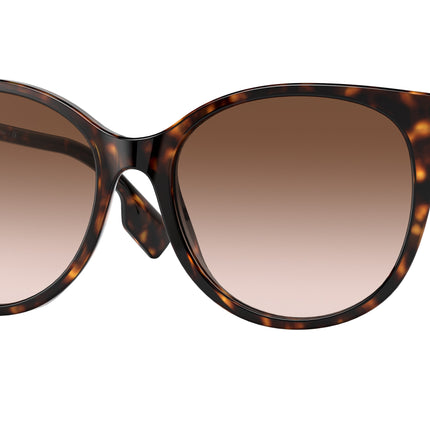 Burberry ALICE BE4333F Cat Eye Sunglasses  300213-Dark Havana 55-140-17 - Color Map Brown