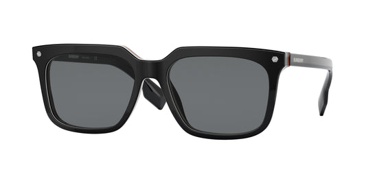Burberry CARNABY BE4337 Square Sunglasses  379887-Black 56-145-17 - Color Map Black