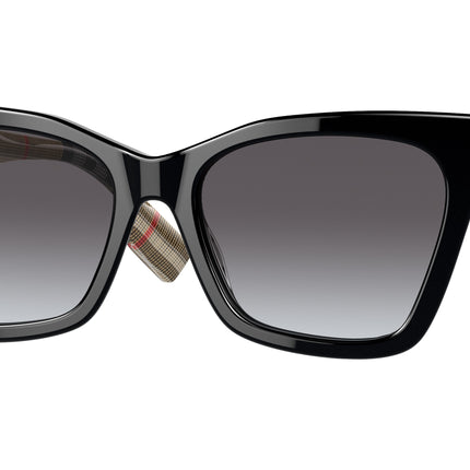 Burberry ELSA BE4346 Irregular Sunglasses  39428G-Black 53-140-17 - Color Map Black