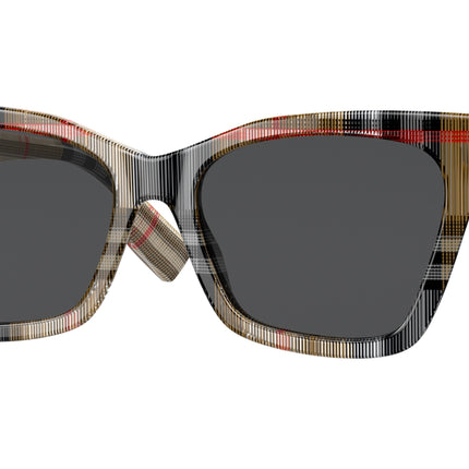 Burberry ELSA BE4346 Irregular Sunglasses  394487-Vintage Check 53-140-17 - Color Map Brown