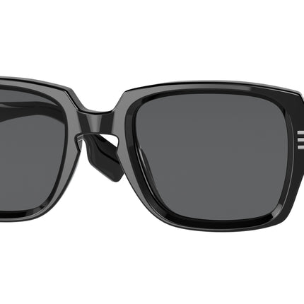 Burberry ELDON BE4349 Rectangle Sunglasses  300187-Black 51-145-22 - Color Map Black