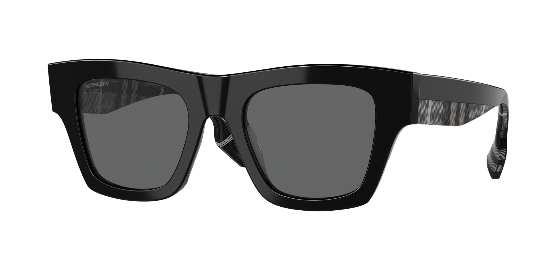 Burberry ERNEST BE4360 Square Sunglasses  399687-Black 49-145-20 - Color Map Black