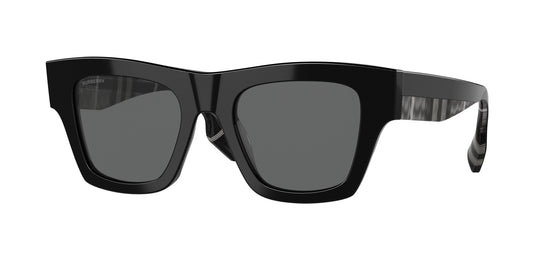 Burberry ERNEST BE4360 Square Sunglasses  399687-Black 49-145-20 - Color Map Black