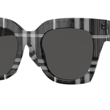 Burberry KITTY BE4364 Square Sunglasses  399487-Check White/Black 49-145-21 - Color Map White