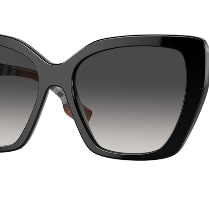 Burberry TAMSIN BE4366 Cat Eye Sunglasses  40418G-Black 55-140-16 - Color Map Black