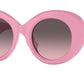 Burberry MARGOT BE4370U Round Sunglasses  40295M-Pink 49-140-22 - Color Map Pink