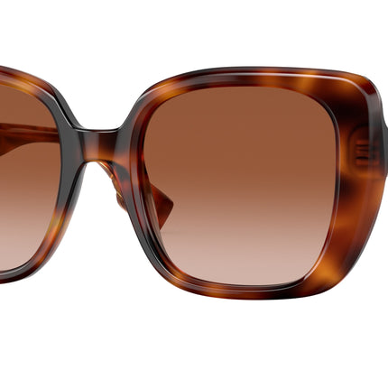 Burberry HELENA BE4371 Square Sunglasses  331613-Light Havana 52-140-20 - Color Map Tortoise