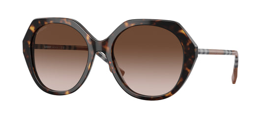 Burberry VANESSA BE4375 Irregular Sunglasses  401713-Dark Havana 55-140-18 - Color Map Brown