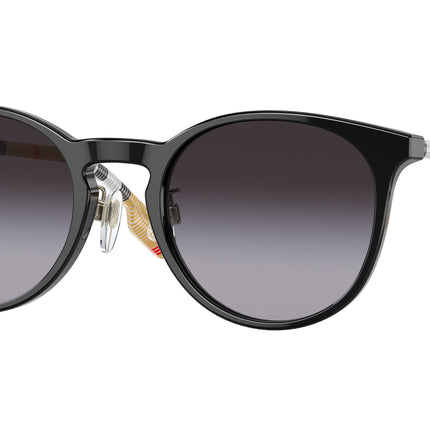 Burberry BE4380D Round Sunglasses  38538G-Black 51-140-21 - Color Map Black