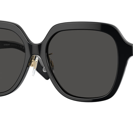 Burberry JONI BE4389F Square Sunglasses  300187-Black 55-140-16 - Color Map Black