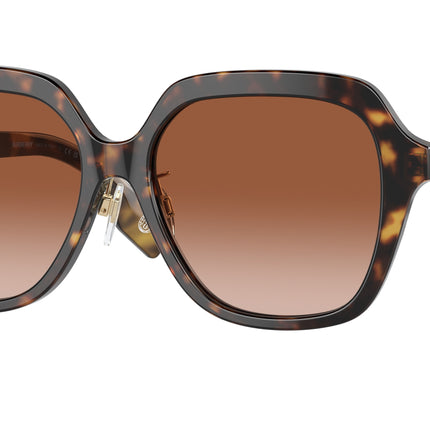 Burberry JONI BE4389F Square Sunglasses  300213-Dark Havana 55-140-16 - Color Map Brown