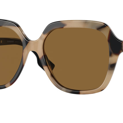 Burberry JONI BE4389 Square Sunglasses  350173-Spotted Horn 55-140-16 - Color Map Brown
