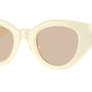 Burberry MEADOW BE4390F Phantos Sunglasses  406793-Ivory 47-140-25 - Color Map Beige
