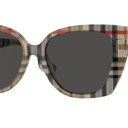 Burberry MERYL BE4393 Cat Eye Sunglasses  377887-Vintage Check 54-140-17 - Color Map Brown